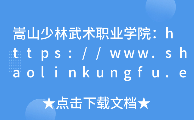 嵩山少林武术职业开云kaiyun(中国)院：https://www.shaolinkungfu.edu.cn