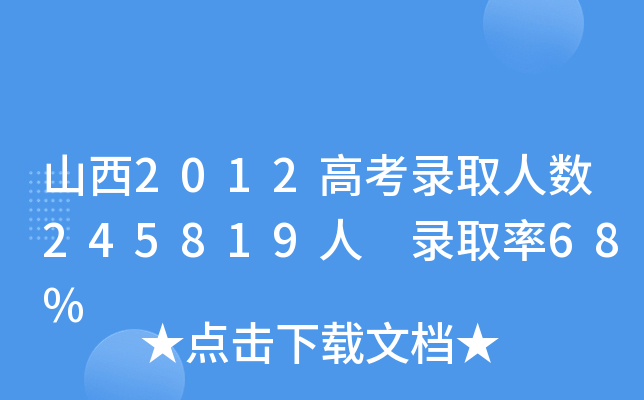 ɽ2012߿ȡ˔(sh)245819 ȡ68%