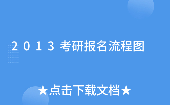 2013考研报名流程图