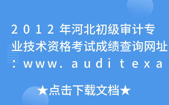 2012ӱ(j)Ӌ(j)(zhun)I(y)g(sh)Yԇɿ(j)ԃ(xn)W(wng)ַwww.auditexam.cn