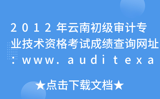 2012ϳӋ(j)I(y)g(sh)YԇɿԃW(wng)ַwww.auditexam.cn