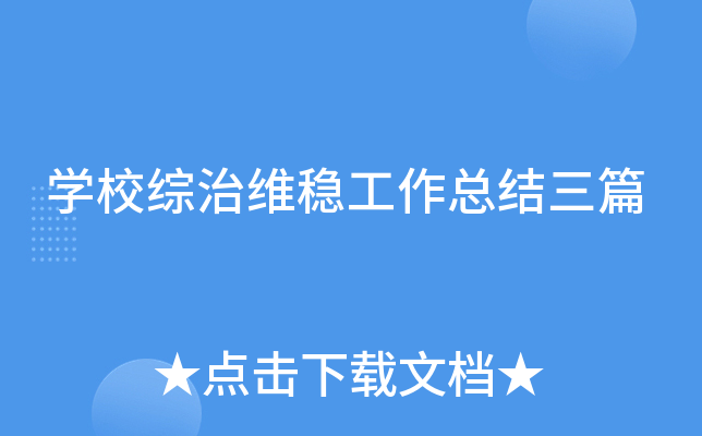 开云kaiyun(中国)校综治维稳工作总结三篇