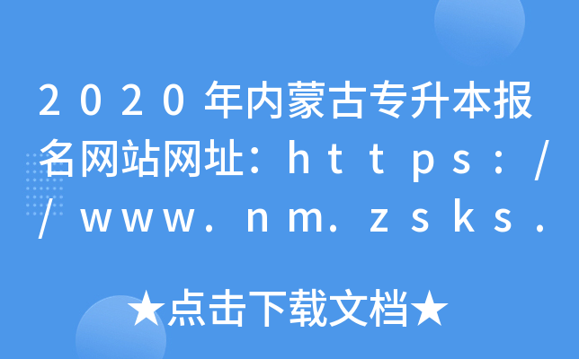 2020(ni)ɹŌW(wng)վW(wng)ַhttps://www.nm.zsks.cn/